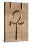 Ankh or Key of Life. Relief. Abu Simbel. Egypt-null-Stretched Canvas