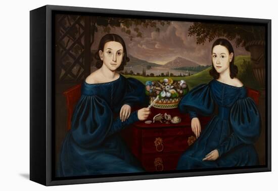 Ann and Eliza Dusenberry, 1838-Orlando Hand Bears-Framed Stretched Canvas
