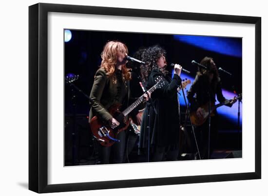 Ann and Nancy Wilson of Heart Perform for Marines in San Diego, Dec. 3, 2010-null-Framed Photo