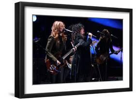 Ann and Nancy Wilson of Heart Perform for Marines in San Diego, Dec. 3, 2010-null-Framed Photo