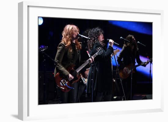 Ann and Nancy Wilson of Heart Perform for Marines in San Diego, Dec. 3, 2010-null-Framed Photo