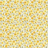 Cute Pattern in Small Flower. Small Yellow Flowers. White Background. Ditsy Floral Background. the-Ann and Pen-Art Print