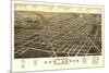 Ann Arbor, Michigan - Panoramic Map-Lantern Press-Mounted Art Print