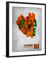 Ann Arbor Michigan-NaxArt-Framed Art Print