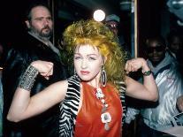 Singer Cyndi Lauper Flexing Her Muscles-Ann Clifford-Premium Photographic Print