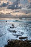 USA, California, La Jolla. Ocean waves and rocks at dusk-Ann Collins-Framed Stretched Canvas