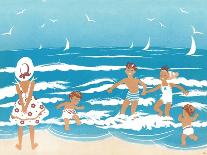 Playing in the Surf - Jack & Jill-Ann Eshner-Framed Giclee Print