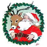 Santa & Reindeer - Jack and Jill, December 1956-Ann Eshner-Giclee Print