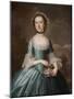 Ann Langdon, Mrs. Richard Ayscough, C.1755 (Oil on Canvas)-John Wollaston-Mounted Giclee Print