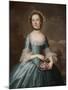 Ann Langdon, Mrs. Richard Ayscough, C.1755 (Oil on Canvas)-John Wollaston-Mounted Giclee Print