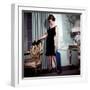 Ann-Margret, in French Drawing Room, Posing in Black Dress, 1960s-null-Framed Photo