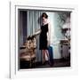 Ann-Margret, in French Drawing Room, Posing in Black Dress, 1960s-null-Framed Photo