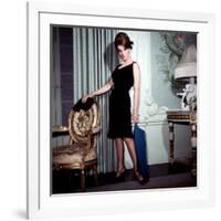 Ann-Margret, in French Drawing Room, Posing in Black Dress, 1960s-null-Framed Photo