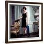 Ann-Margret, in French Drawing Room, Posing in Black Dress, 1960s-null-Framed Photo