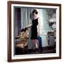 Ann-Margret, in French Drawing Room, Posing in Black Dress, 1960s-null-Framed Photo