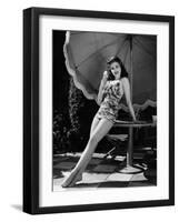 Ann Miller Eating Ice Cream, c.1941-null-Framed Photo