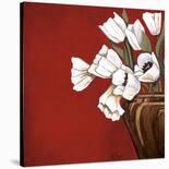 Callas on Red-Ann Parr-Stretched Canvas