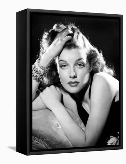 Ann Sheridan, Portrait Used as the Cover for Silver Screen-August 1940-null-Framed Stretched Canvas