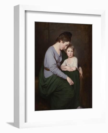 Ann Wilson with Her Daughter, Sybill, C.1776-77-George Romney-Framed Giclee Print