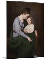 Ann Wilson with Her Daughter, Sybill, C.1776-77-George Romney-Mounted Giclee Print