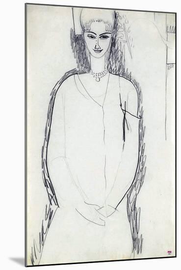 Anna Akhmatova, 1911-Amedeo Modigliani-Mounted Giclee Print