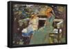 Anna Ancher On the Garden Bench, and Anna Hekga Thorup Art Print Poster-null-Framed Poster