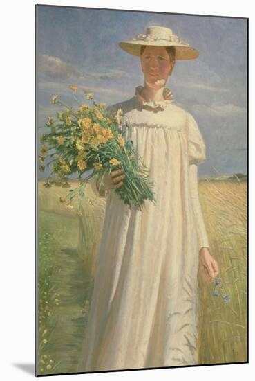 Anna Ancher Returning from Flower Picking, 1902-Michael Peter Ancher-Mounted Giclee Print