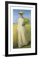 Anna Ancher returning from the field-Michael Ancher-Framed Premium Giclee Print