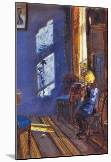 Anna Ancher Sunshine in the Blue Room Art Print Poster-null-Mounted Poster