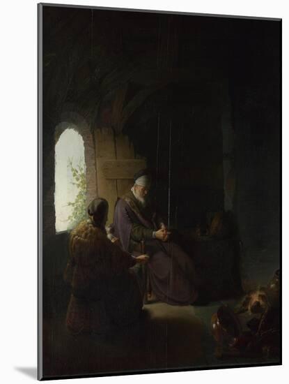 Anna and the Blind Tobit, C.1630-Rembrandt van Rijn-Mounted Giclee Print