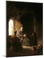 Anna and the Blind Tobit-Rembrandt van Rijn-Mounted Art Print