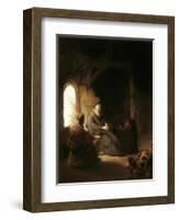 Anna and the Blind Tobit-Rembrandt van Rijn-Framed Art Print