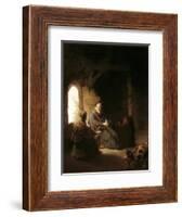 Anna and the Blind Tobit-Rembrandt van Rijn-Framed Art Print