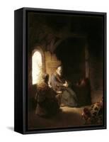 Anna and the Blind Tobit-Rembrandt van Rijn-Framed Stretched Canvas
