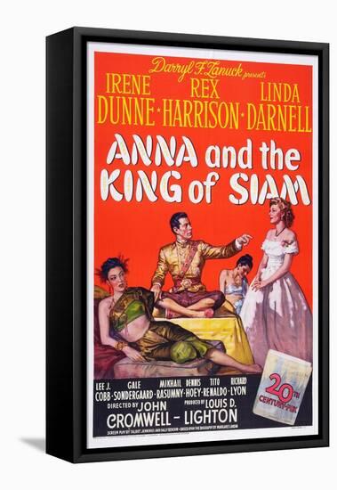 Anna and the King of Siam, Linda Darnell, Rex Harrison, Irene Dunne, 1946-null-Framed Stretched Canvas