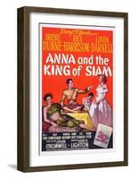 Anna and the King of Siam, Linda Darnell, Rex Harrison, Irene Dunne, 1946-null-Framed Art Print