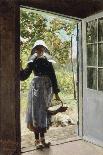 Young Woman from Boyardville (Ile D'Oléron) on the Doorstep-Anna Bilinska-Laminated Giclee Print