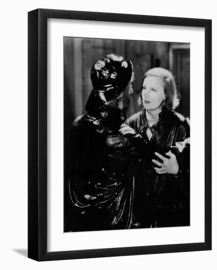 ANNA CHRISTIE, 1930 directed by CLARENCE BROWN George F. Marion and Greta Garbo (b/w photo)-null-Framed Photo