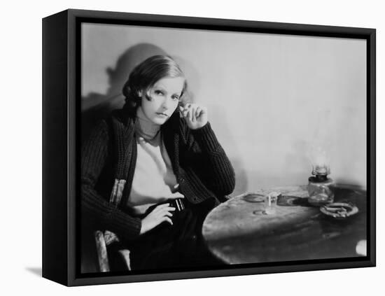 ANNA CHRISTIE, 1930 directed by CLARENCE BROWN Greta Garbo (b/w photo)-null-Framed Stretched Canvas