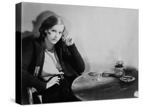 ANNA CHRISTIE, 1930 directed by CLARENCE BROWN Greta Garbo (b/w photo)-null-Stretched Canvas