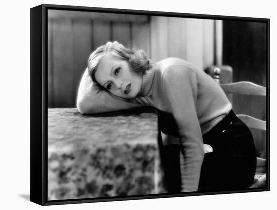 ANNA CHRISTIE, 1930 directed by CLARENCE BROWN Greta Garbo (b/w photo)-null-Framed Stretched Canvas