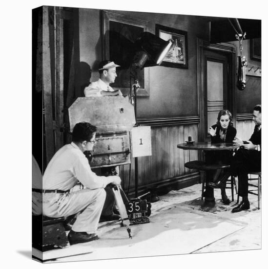 ANNA CHRISTIE, 1930 directed by CLARENCE BROWN On the set; Greta Garbo with the director Clarence B-null-Stretched Canvas