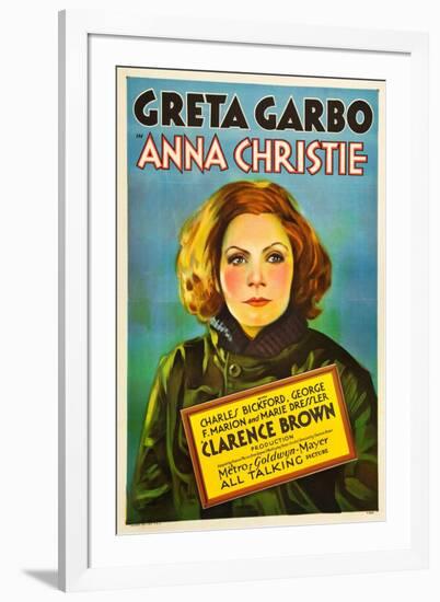 Anna Christie, Greta Garbo, 1930-null-Framed Art Print