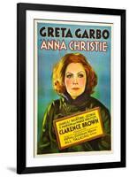 Anna Christie, Greta Garbo, 1930-null-Framed Art Print