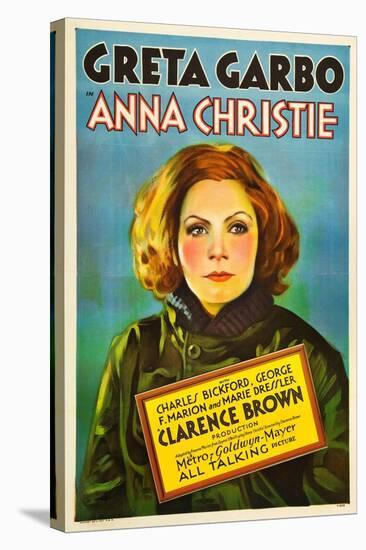 Anna Christie, Greta Garbo, 1930-null-Stretched Canvas