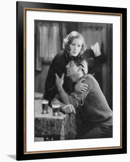 ANNA CHRITIE, 1931 directed by JACQUES FEYDER German version with Greta Garbo (b/w photo)-null-Framed Photo