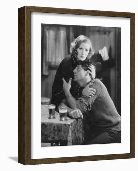 ANNA CHRITIE, 1931 directed by JACQUES FEYDER German version with Greta Garbo (b/w photo)-null-Framed Photo