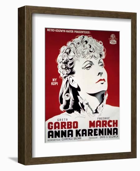 Anna Karenina, Greta Garbo, 1935-null-Framed Art Print