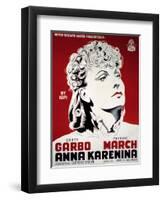 Anna Karenina, Greta Garbo, 1935-null-Framed Art Print