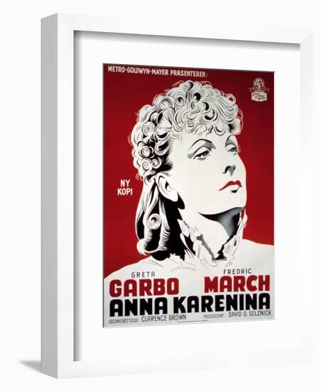 Anna Karenina, Greta Garbo, 1935-null-Framed Art Print